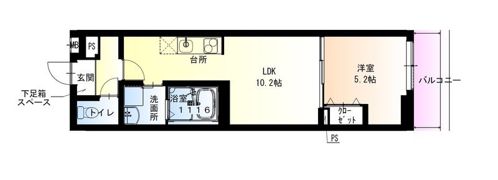 フジパレス東花園駅北I番館の間取り画像