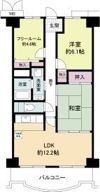 レジデンシア北田辺の間取り画像