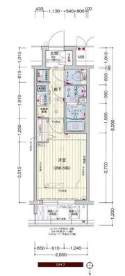 プレサンス堺筋本町駅前シェルの間取り画像