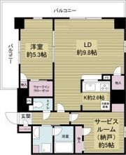 グランルージュ谷町六丁目の間取り画像