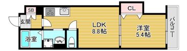 クリエオーレ中茶屋の間取り画像