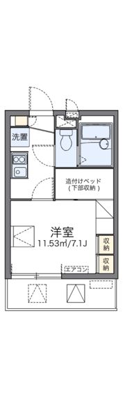 レオパレス本田ハイツの間取り画像