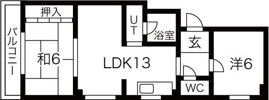 シャトー松山の間取り画像