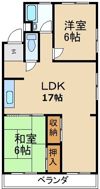 ヴィラ香里の間取り画像