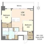 S-RESIDENCE松屋町asenceの間取り画像