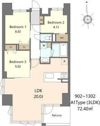 S-RESIDENCE谷町六丁目aloの間取り画像