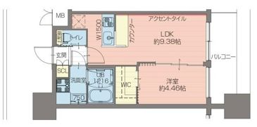 プレジオ難波EUROの間取り画像
