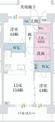 スプランディッド難波VIIの間取り画像