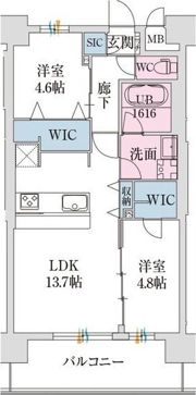 スプランディッド難波VIIの間取り画像