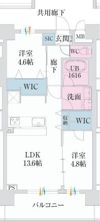 スプランディッド難波VIIの間取り画像