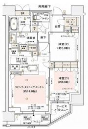 リバーガーデン四天王寺の間取り画像