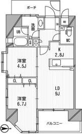 アーデンタワー北堀江の間取り画像