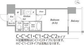 エステムコート大阪WESTIIの間取り画像