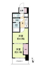 セレニテ難波グランデシュッドの間取り画像