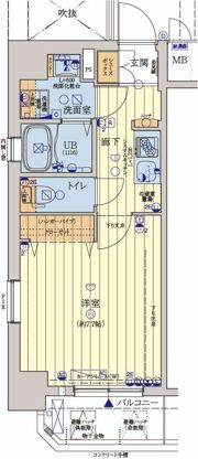 レオンコンフォート難波ミラージュの間取り画像