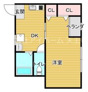 エバー西田辺の間取り画像
