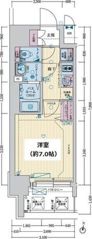 レシオスなんばVOGUEの間取り画像