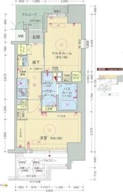 エステムプラザ難波EAST II ブレストの間取り画像