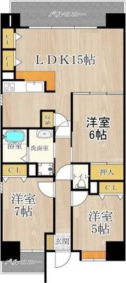東部市場前レジデンス（旧メゾンミヤビ）の間取り画像