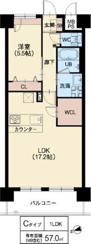 スプランディッド難波WESTIIの間取り画像