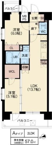 スプランディッド難波WESTIIの間取り画像