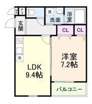 フジパレス今川I番館の間取り画像