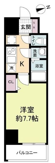 スペーシア日本橋東の間取り画像