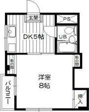 駒川マンションの間取り画像