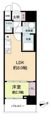 セレニテ日本橋ミラクの間取り画像