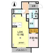 トリシア今川の間取り画像