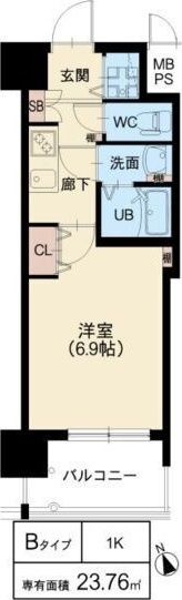 スプランディッド天王寺IIIの間取り画像