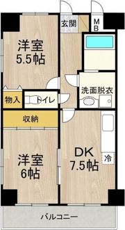 デイグラン長居公園の間取り画像