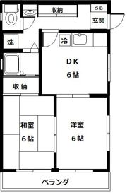 帝塚山サニーハイツの間取り画像