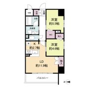 グランルージュ谷町六丁目の間取り画像