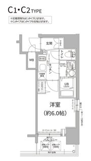 エスリード難波ザ・プレミアの間取り画像