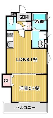 クリエオーレ茨田大宮Iの間取り画像