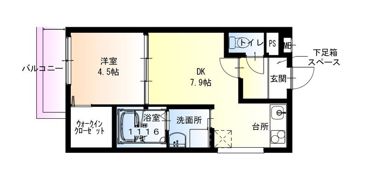 フジパレス山之内サウスの間取り画像