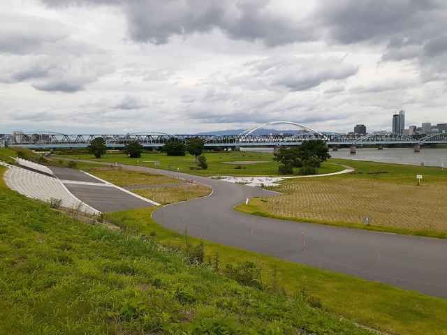 近くの淀川河川公園まで100m(徒歩2分)