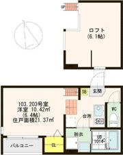 ハーモニーテラス安立の間取り画像
