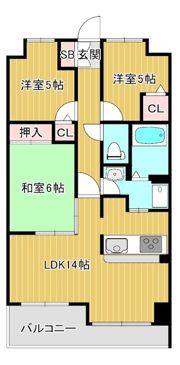 ヒューマンズ京橋弐番館の間取り画像