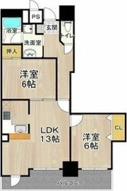 フェルザ住之江公園（旧:住之江フタバビル）の間取り画像