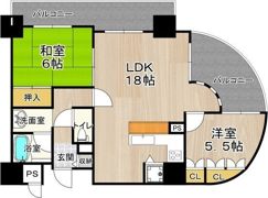 フェルザ住之江公園（旧:住之江フタバビル）の間取り画像