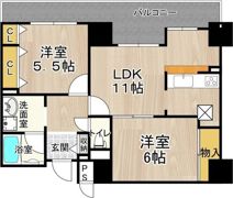 フェルザ住之江公園（旧:住之江フタバビル）の間取り画像