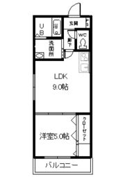 フジパレス寺田町II番館の間取り画像