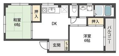 ハイツ永原の間取り画像