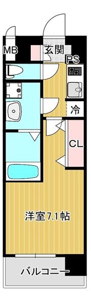 ミリアン四天王寺夕陽丘IIの間取り画像