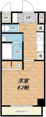 グランデュール鶴橋の間取り画像