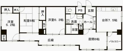 らぽーるの間取り画像