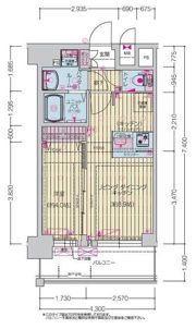 プレリス北巽駅前ラバルスの間取り画像