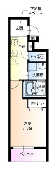 フジパレス出来島EASTV番館の間取り画像